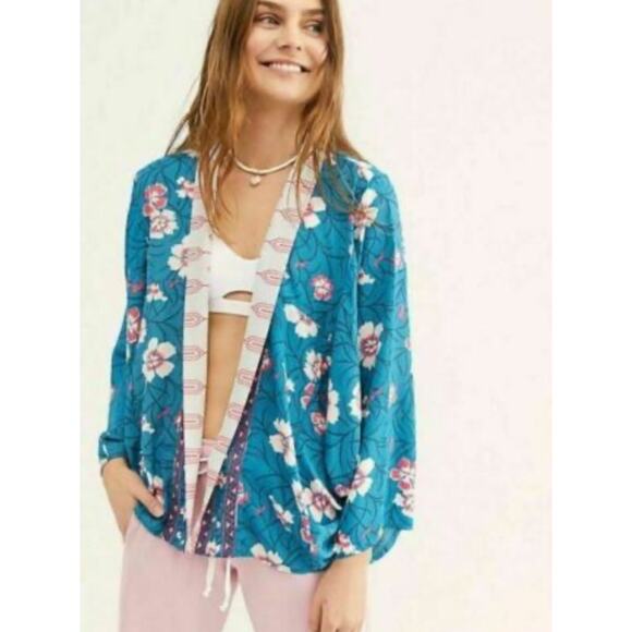 Free People Tops - Free People Flowered Kona Print Kimono One Size